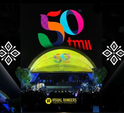 HUT 50 TMII – Video Mapping Keong Mas